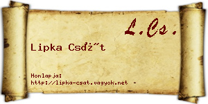 Lipka Csát névjegykártya